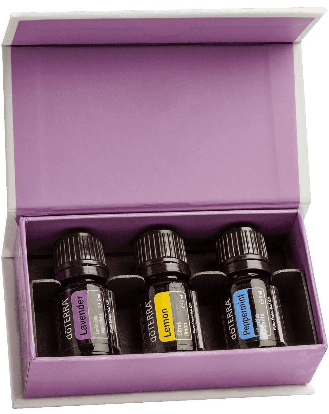doTERRA Introductory Kit — levandule, citron, máta peprná, 3 × 5 ml