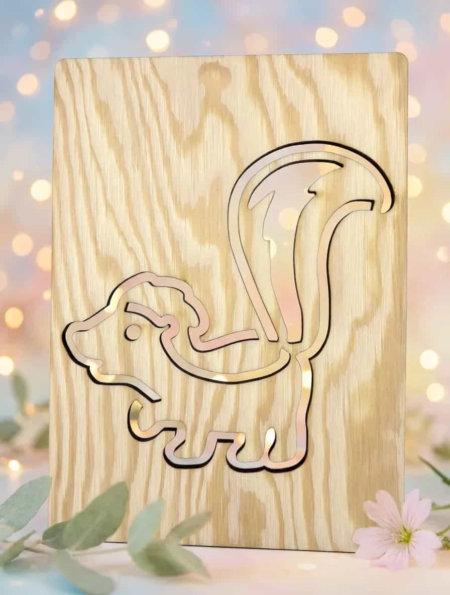 Szablon do rysowania Leśne zwierzęta – Skunks