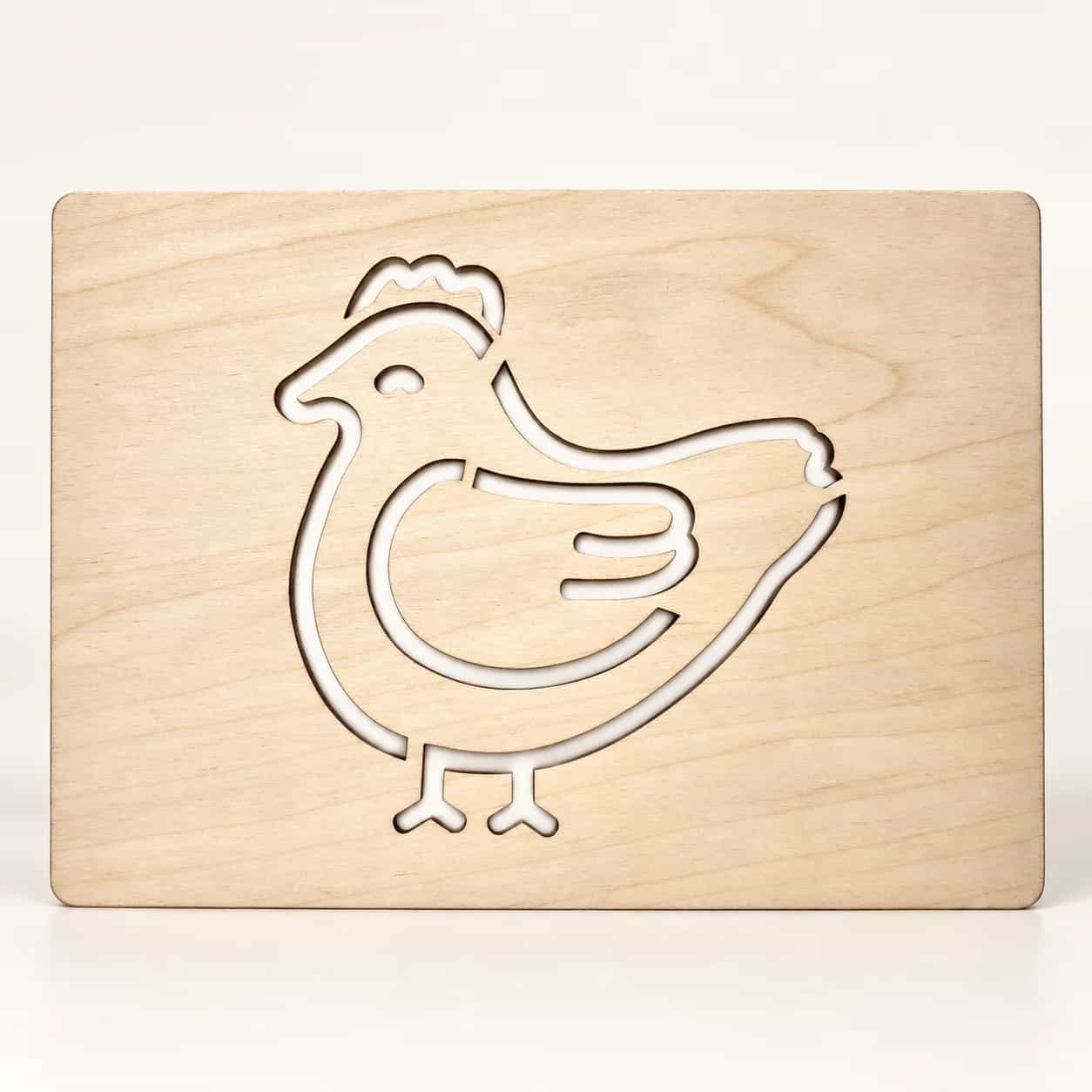 Zeichenschablone Bauernhof – Huhn