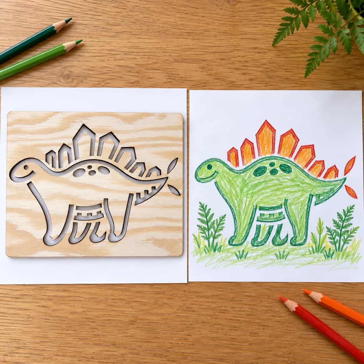 Šablona na kreslení Dinosauři – Stegosaurus