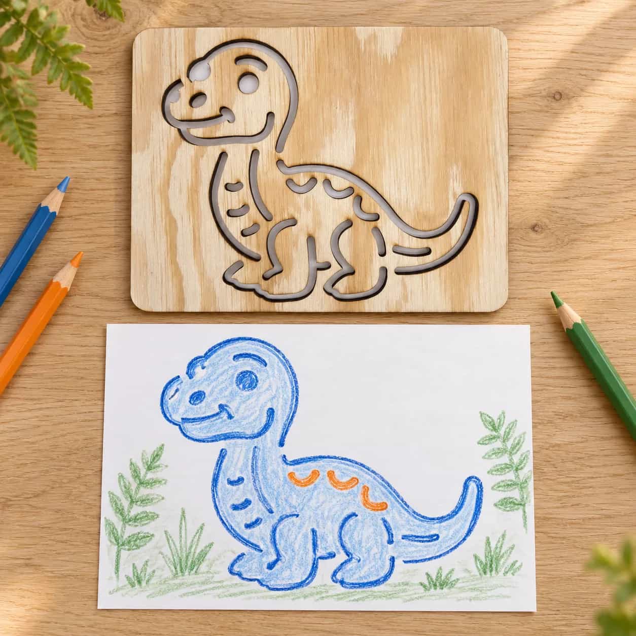 Pochoir à dessiner Dinosaures – Moschops