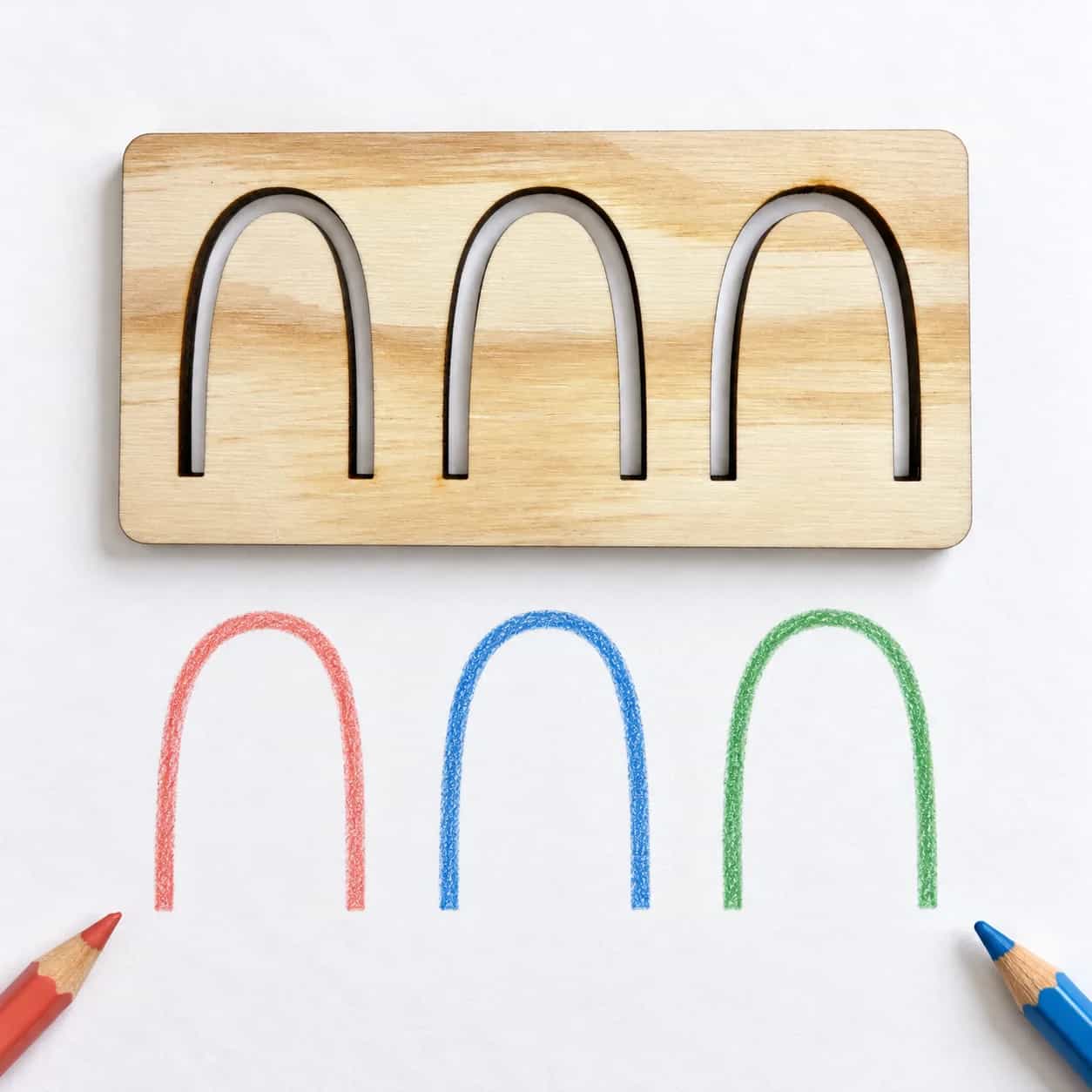 MINI-Graphomotorik-Schablone (ca. 15 cm) – Große Bögen