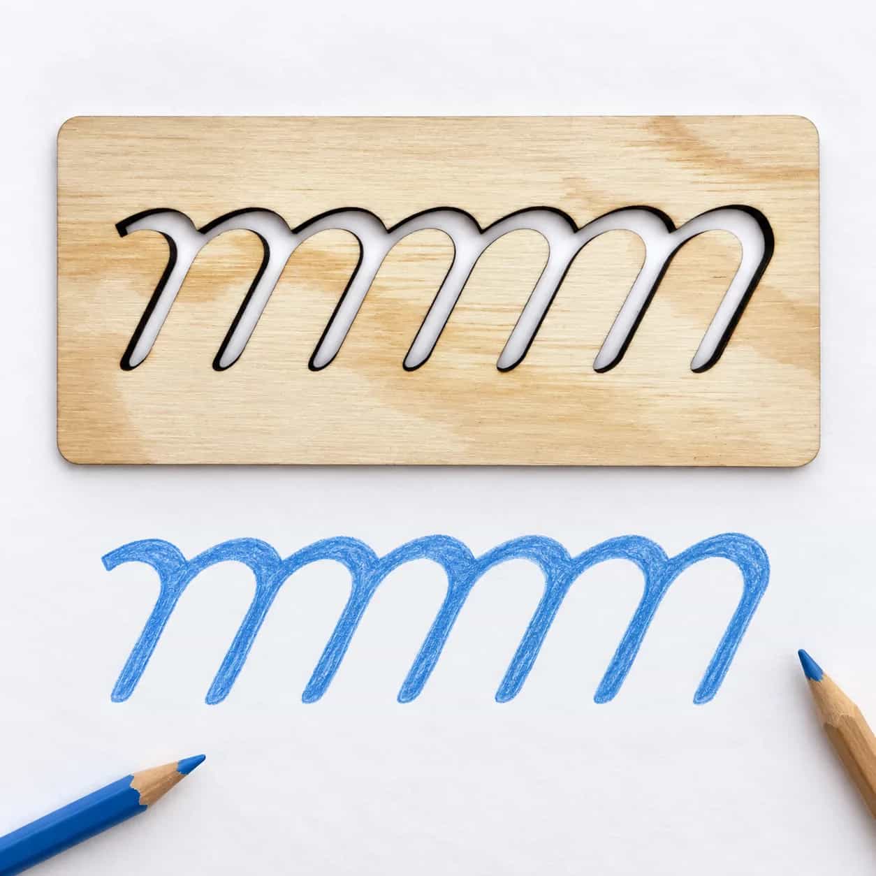 MINI Grafomotorik-Schablone (ca. 15 cm) – Liegende Schlaufen