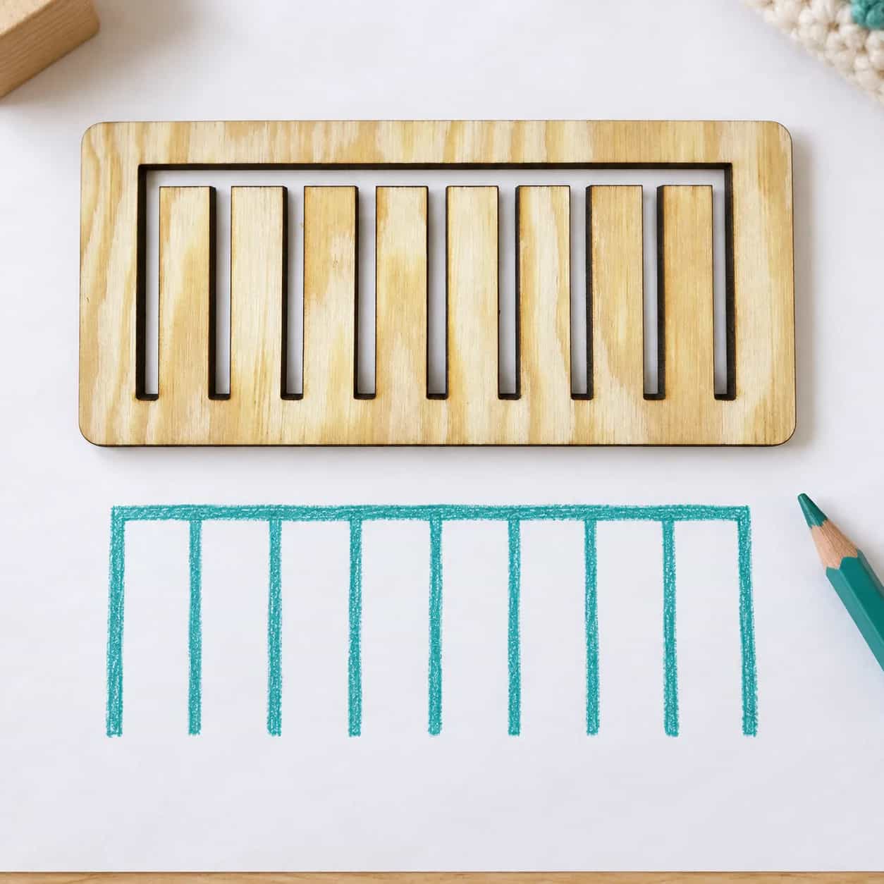 MINI-Grafomotorik-Schablone (ca. 15 cm) – Leiter