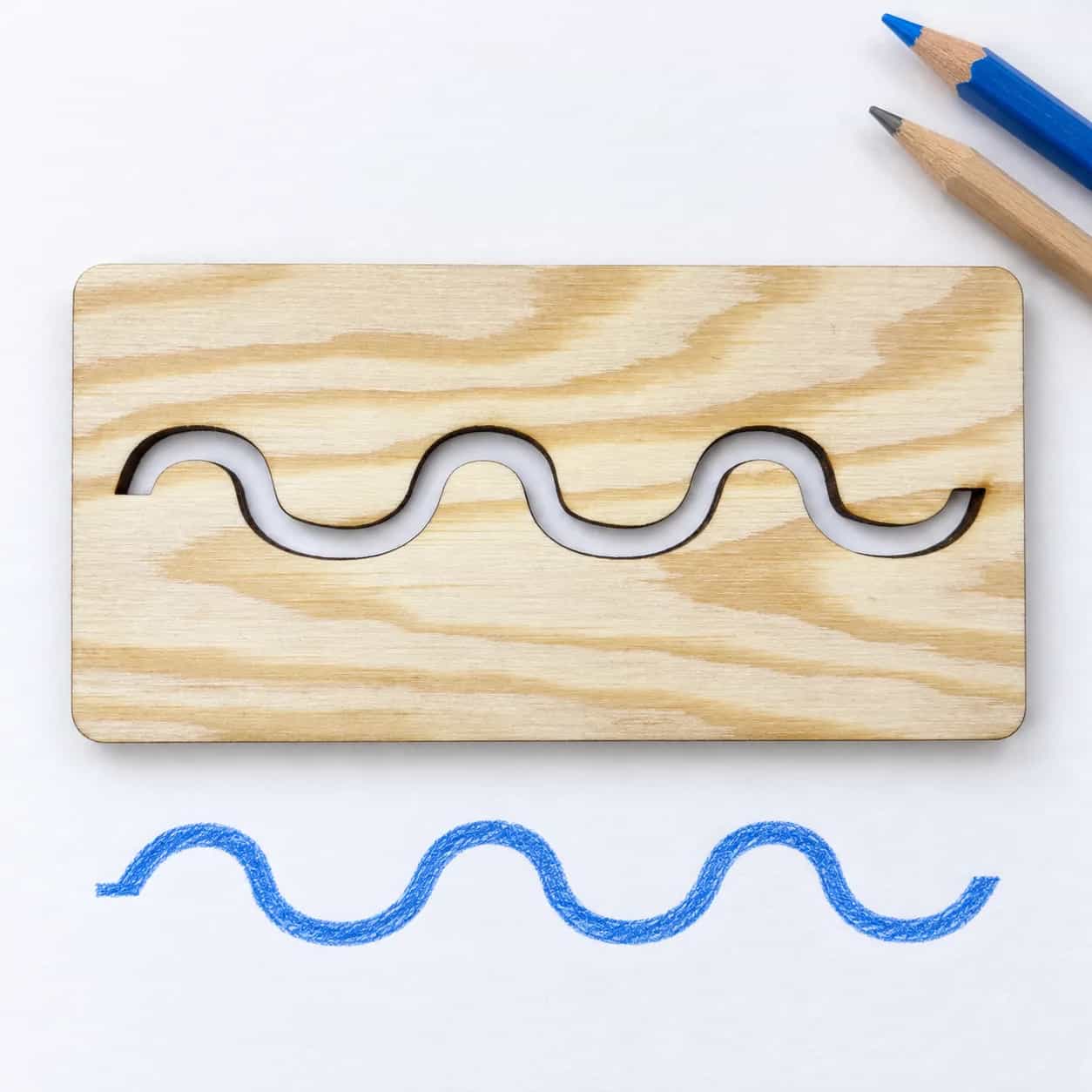 MINI-Grafomotorik-Schablone (ca. 15 cm) – Wellenlinie
