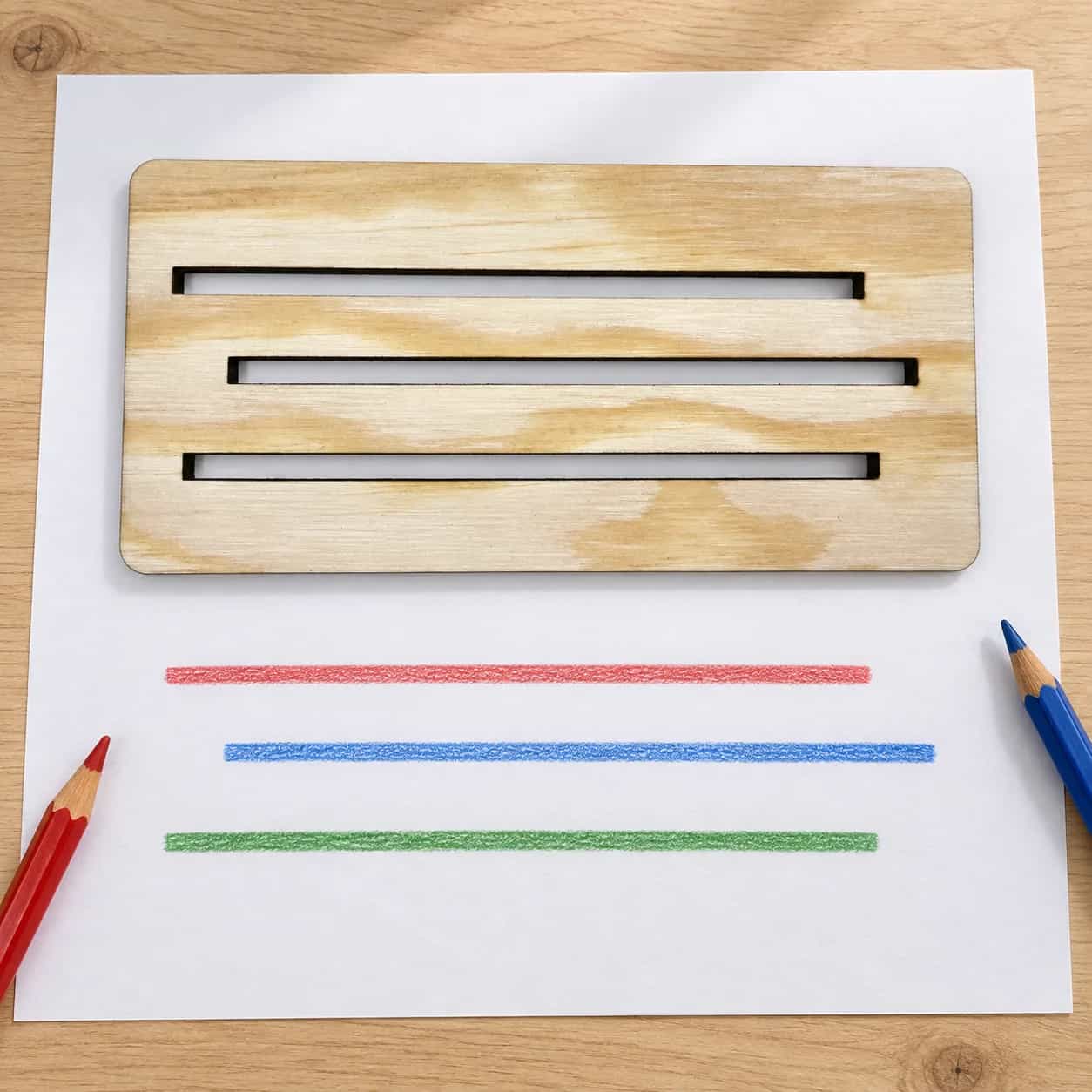MINI-Grafomotorik-Schablone (ca. 15 cm) – Gerade Linien