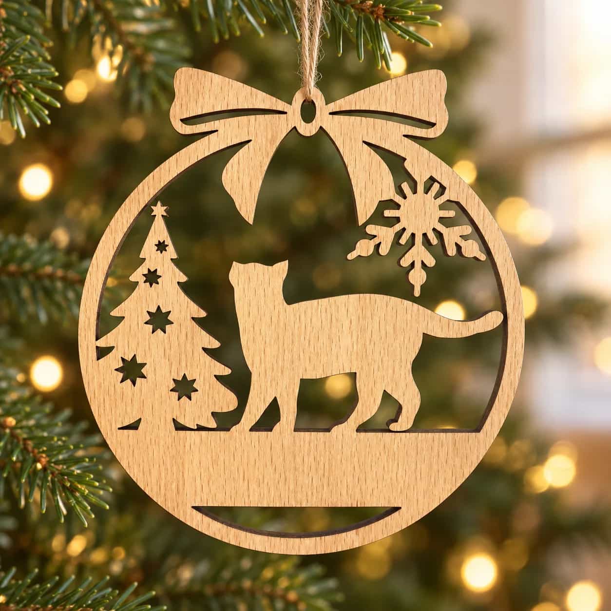 Holz-Christbaumschmuck – Tiersilhouette Nr. 13