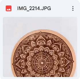 Drevená gravírovaná podtácka – Mandala slnko