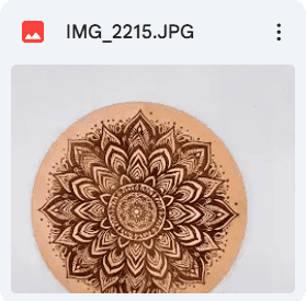 Drevená gravírovaná podtácka – Mandala kvet