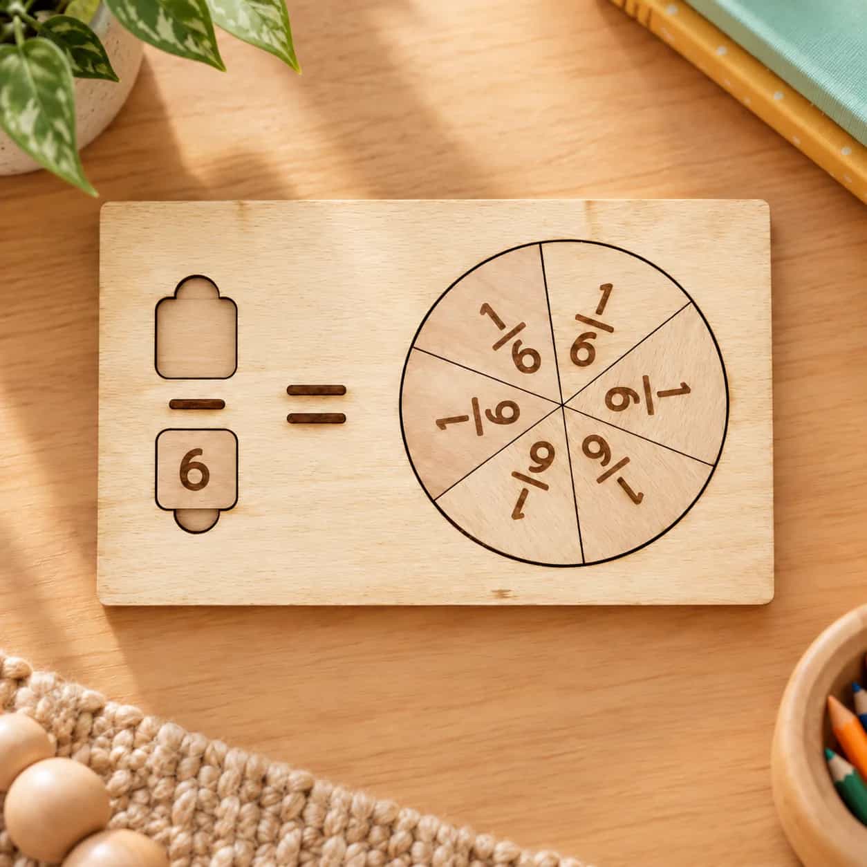 Brüche – Holzpuzzle