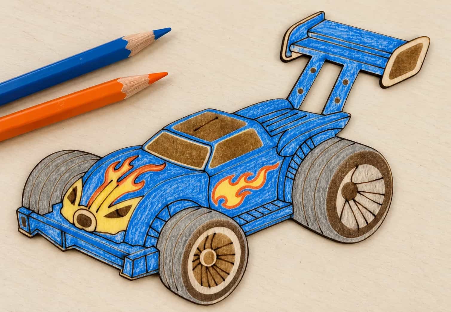 PaintMe – Drevená omaľovánka – Autá – Turbo buggy