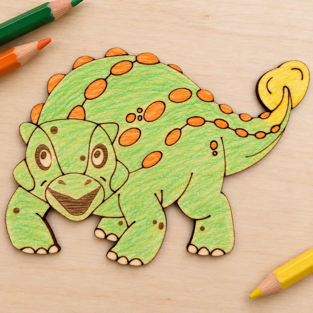 PaintMe - Drevená omaľovánka - Dino - Ankylosaurus