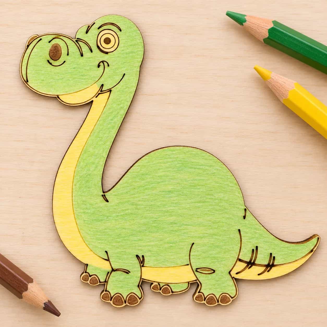 PaintMe - Drevená omaľovánka - Dino - Brachiosaurus