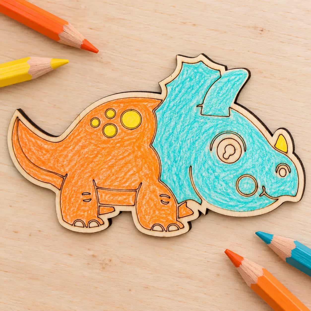 PaintMe – Drevená omaľovánka – Dino – Pachyrhinosaurus (mláďa)