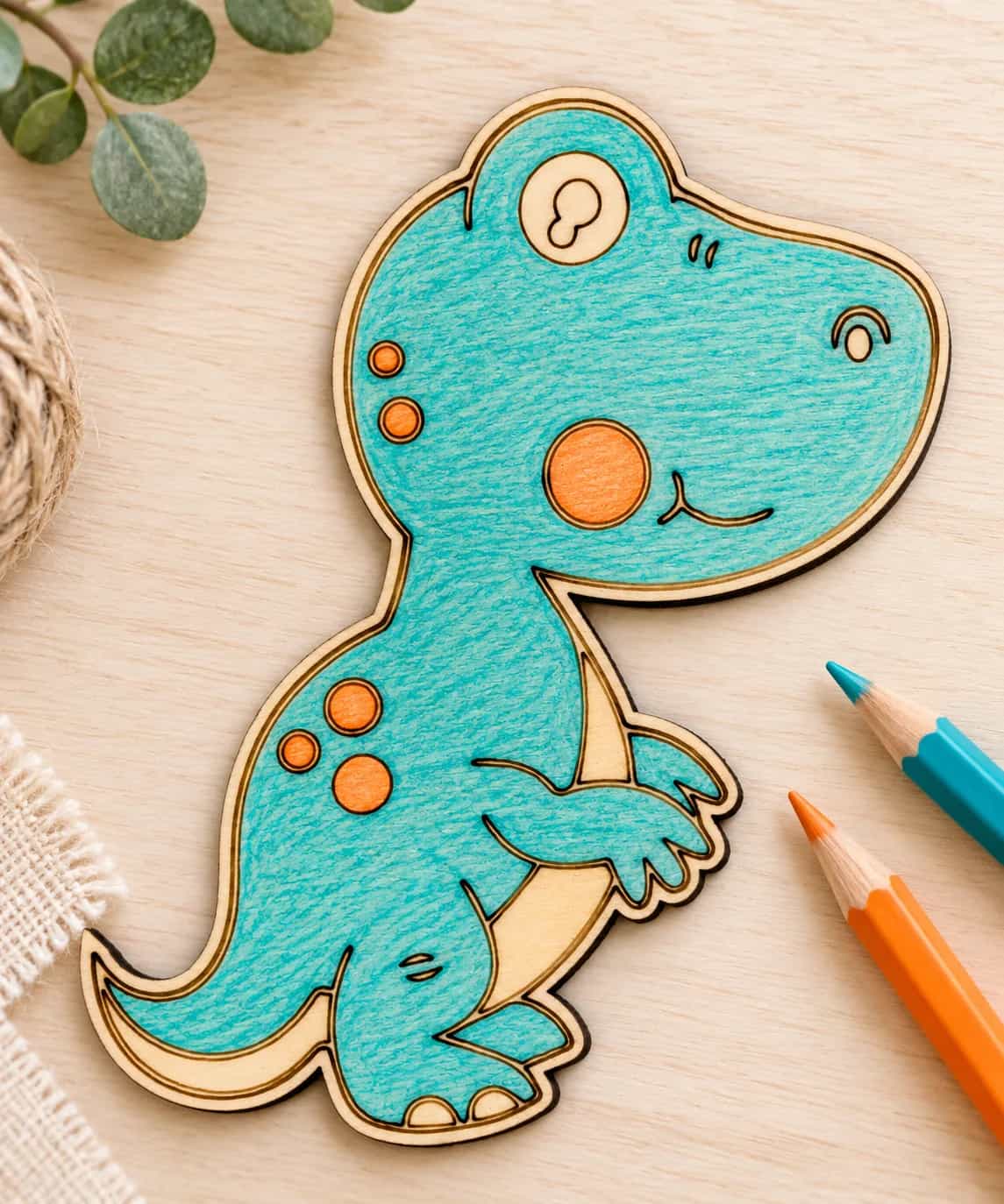PaintMe – Drevená omaľovánka – Tyrannosaurus rex (mláďa)