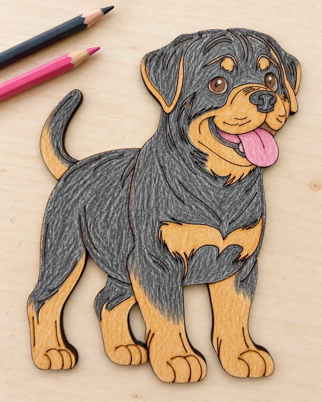PaintMe - Drevená omaľovánka - Plemená psov - Rottweiler