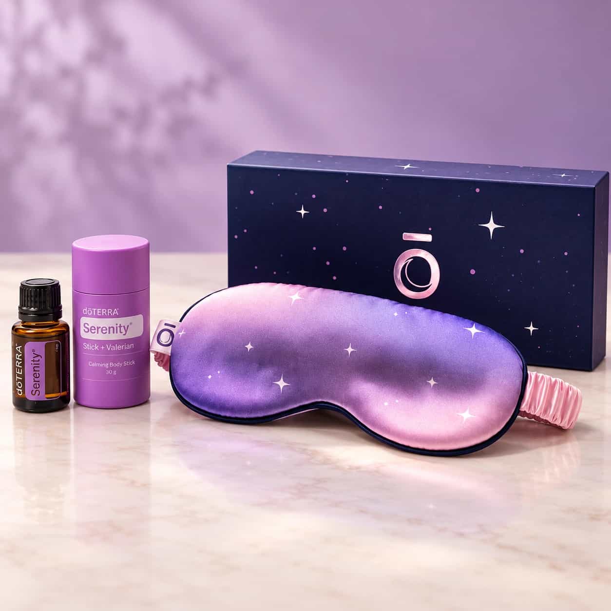 doTERRA Kolekcia na relaxáciu — olej Serenity, tyčinka a maska na oči
