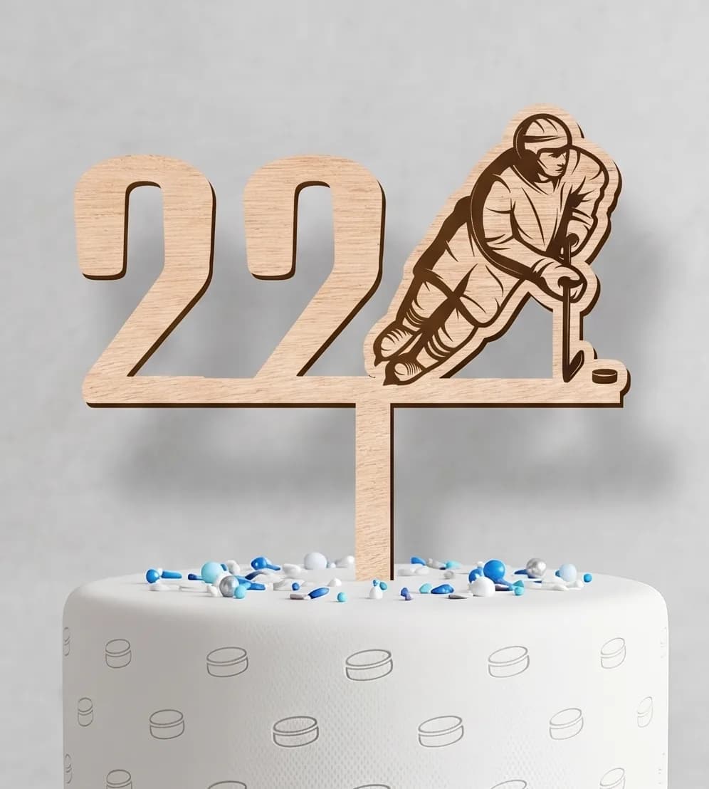 Tortenstecker – Geburtstag – Eishockeyspieler (Eishockey)