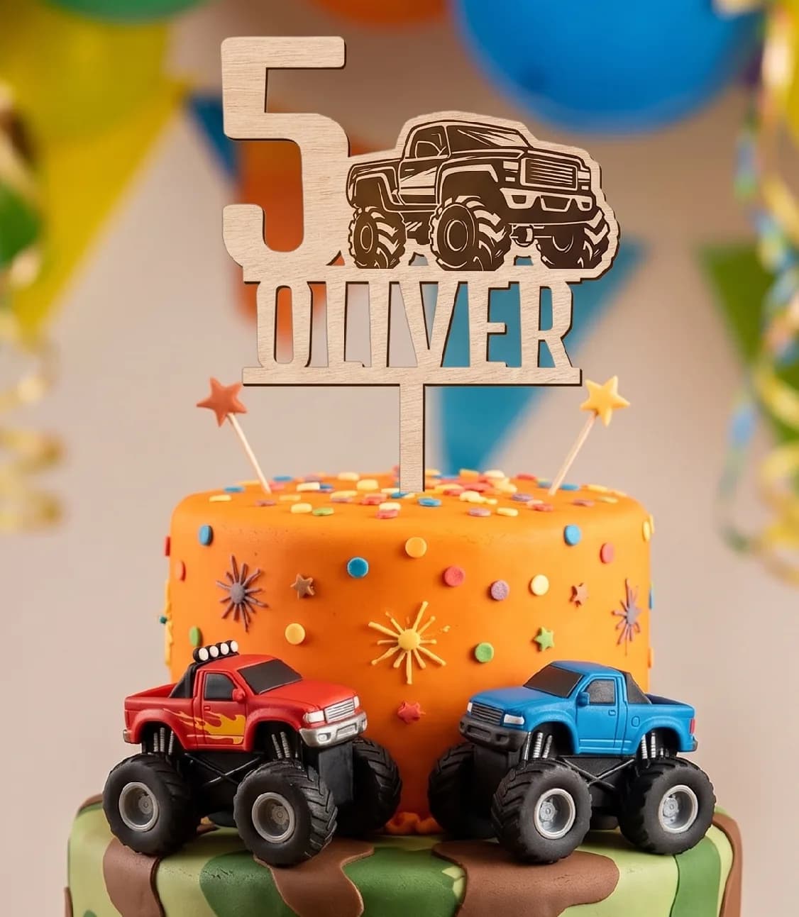 Decorațiune pentru tort – Aniversare – Monster Truck