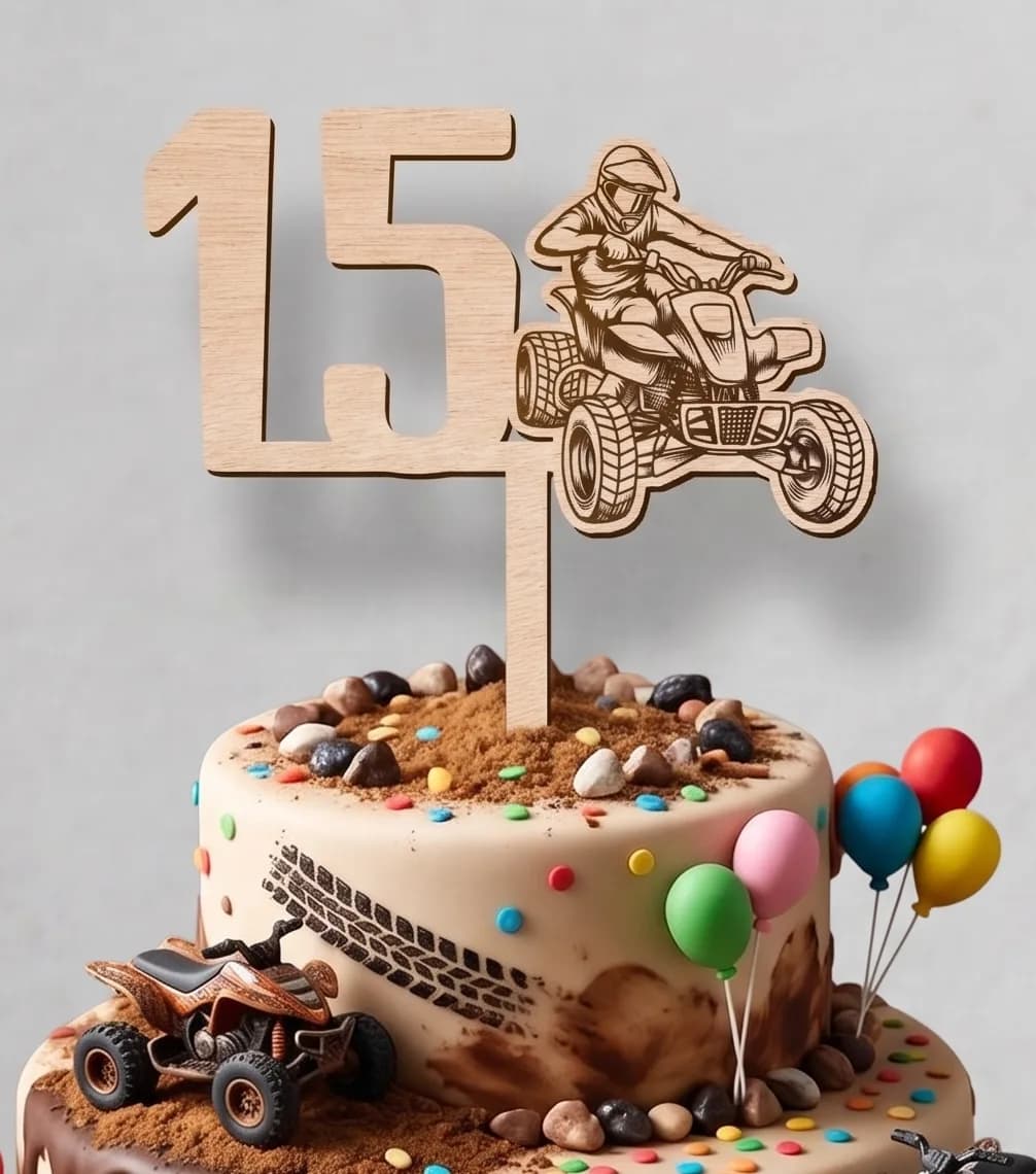 Topper na tort – Urodziny – Quad