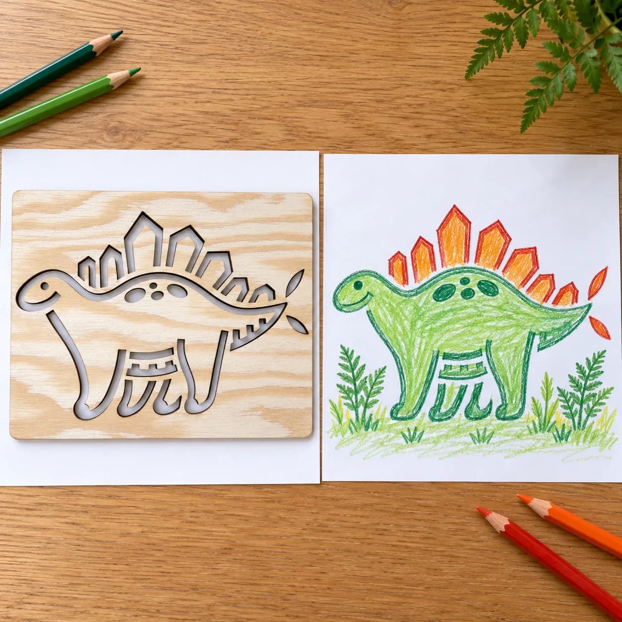 Šablona na kreslení Dinosauři – Stegosaurus
