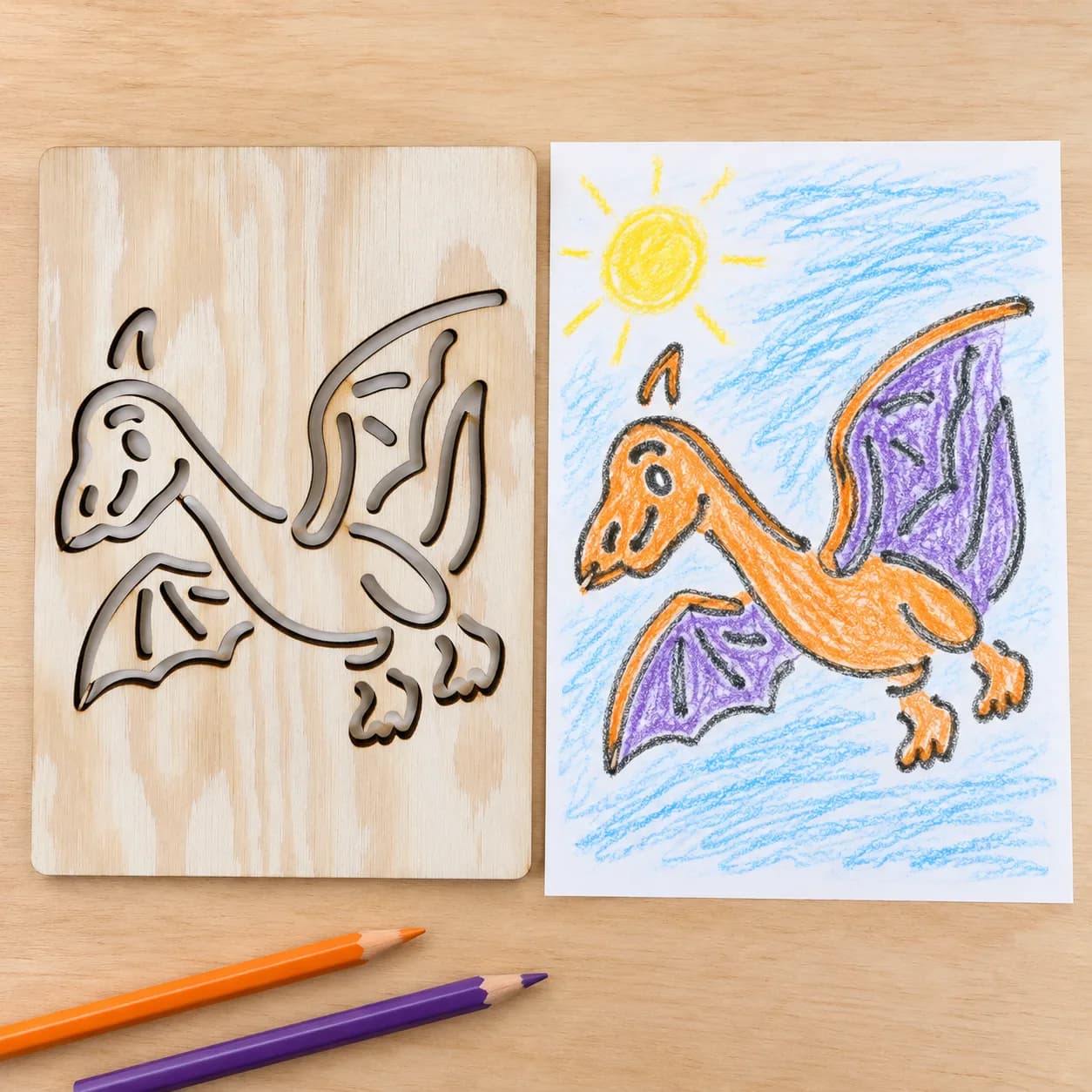Zeichenschablone Dinosaurier – Pterodaktylus