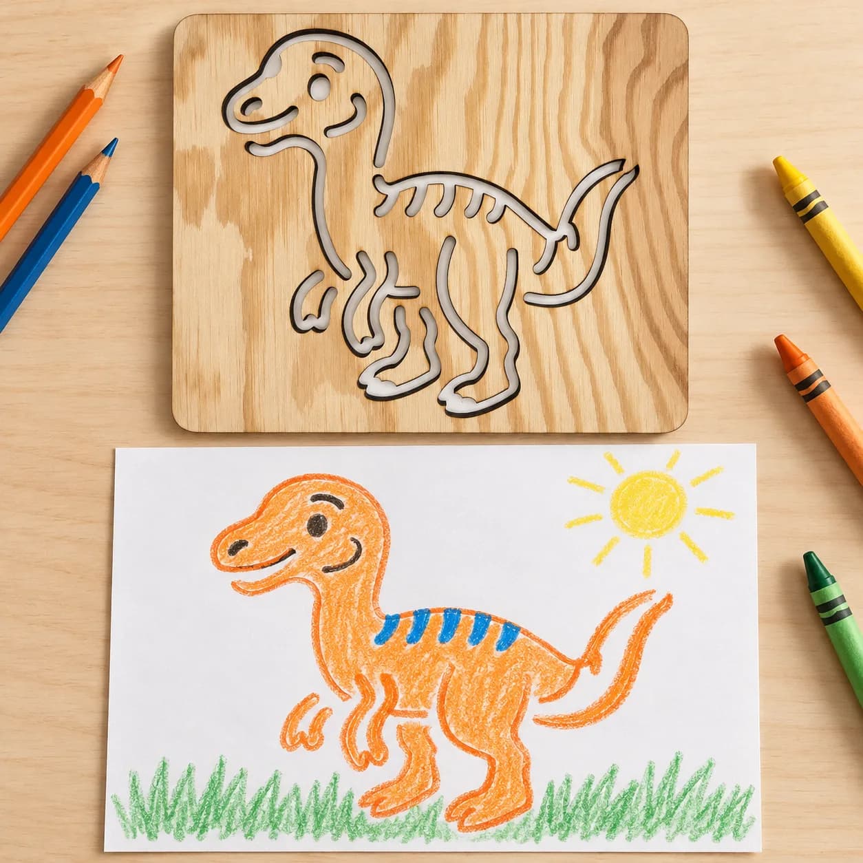 Šablona na kreslení Dinosauři – Velociraptor