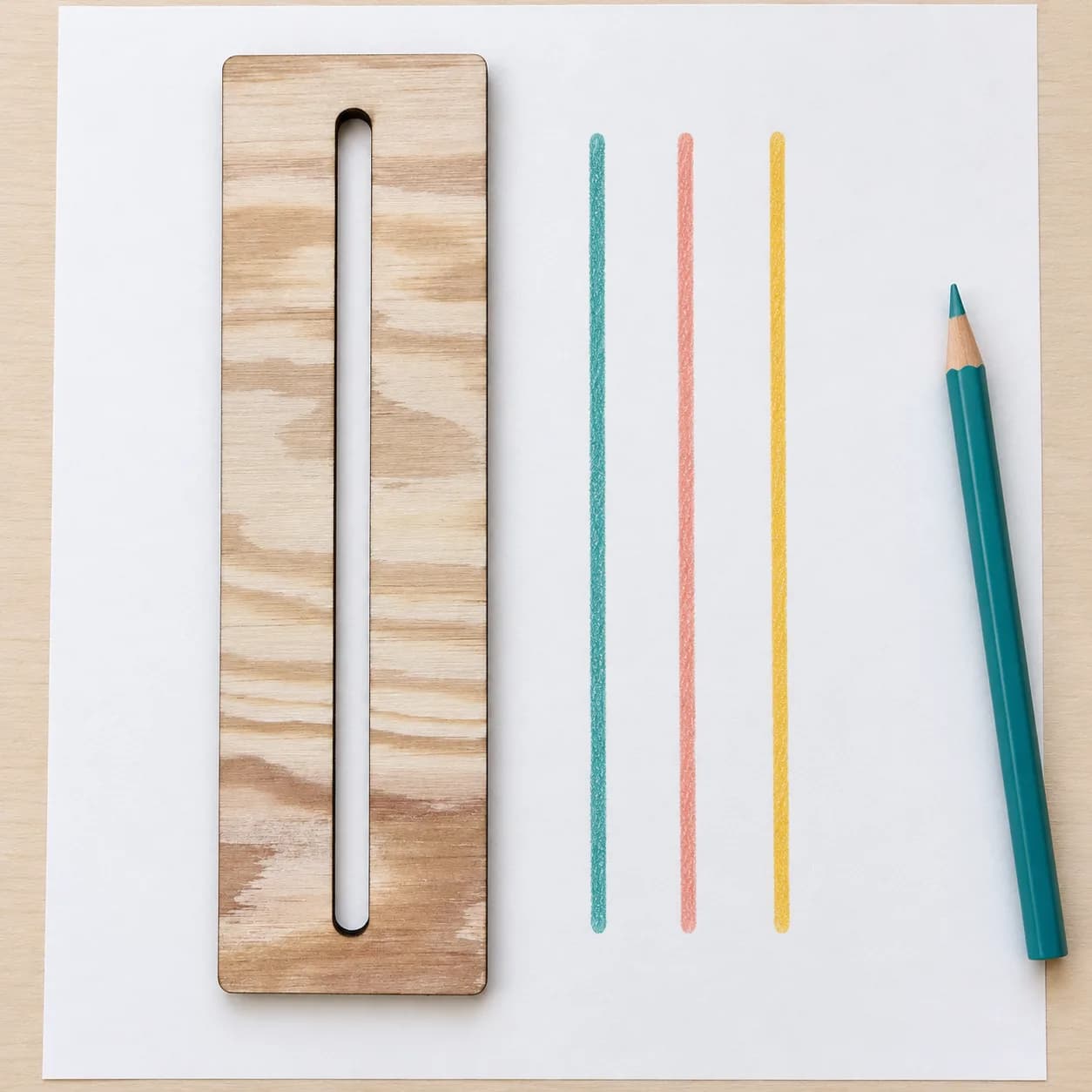 MIDI-Grafomotorik-Schablone – Gerade Linie (ca. 20 cm)