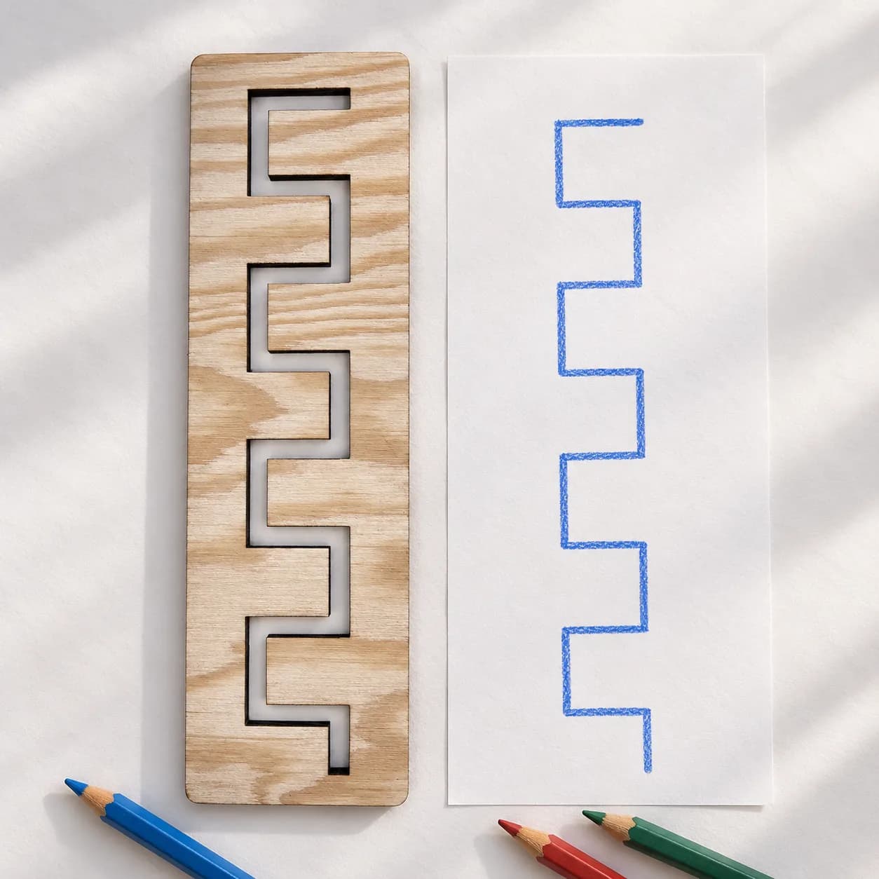 MIDI grafomotorická šablona – Hradby (cca 20 cm)