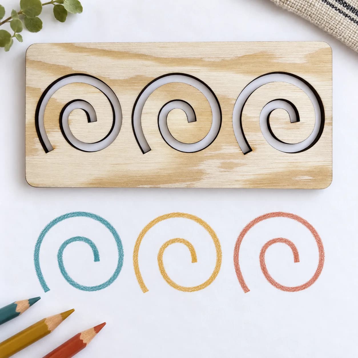 MINI grafomotorická šablona (cca 15 cm) – Šnečci