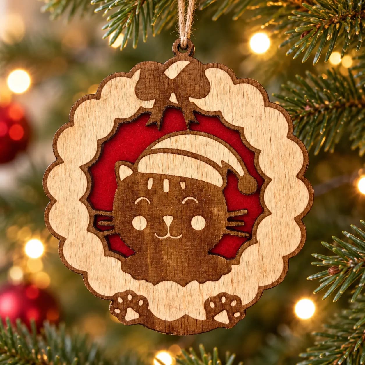 Holz-Weihnachtsanhänger, Motiv 30