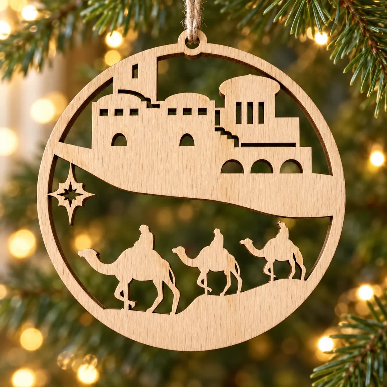 Holz-Christbaumschmuck – Heilige Nacht 18