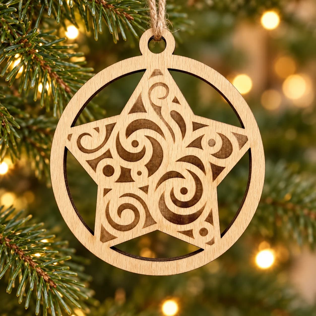 Holz-Christbaumschmuck – Weihnachtsmotiv 6