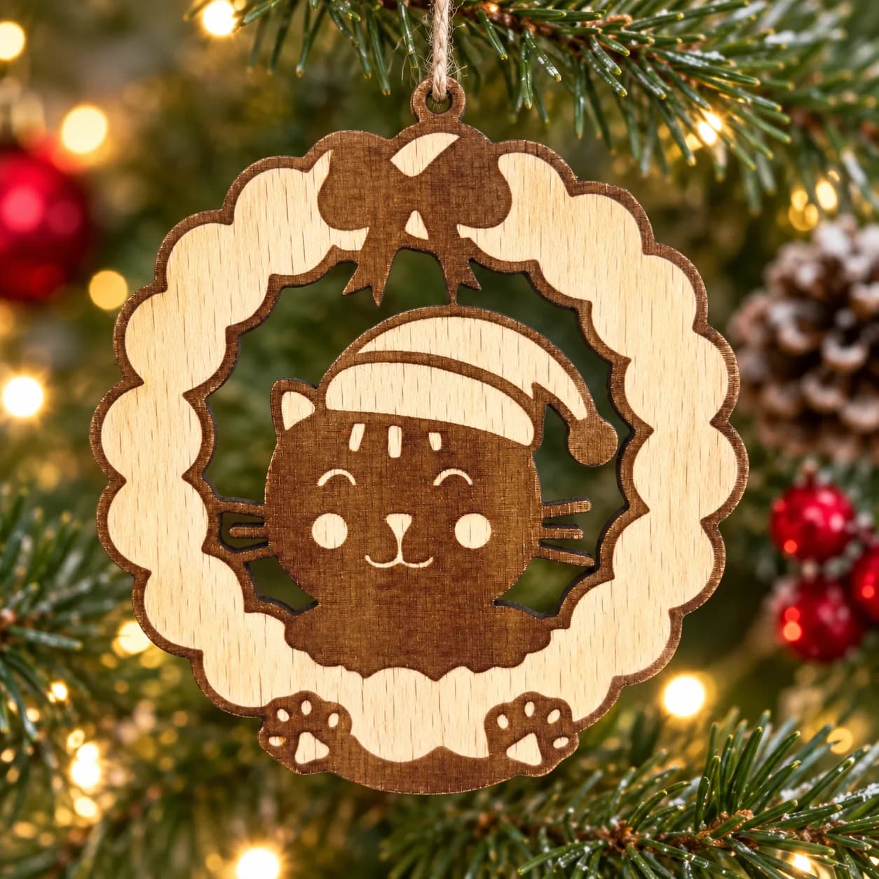 Décoration de Noël en bois Petit animal 16