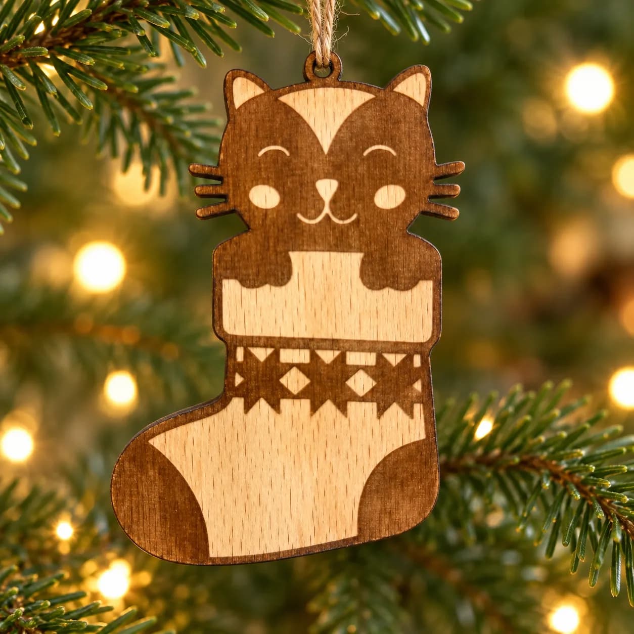 Holz-Weihnachtsanhänger Tiermotiv 4