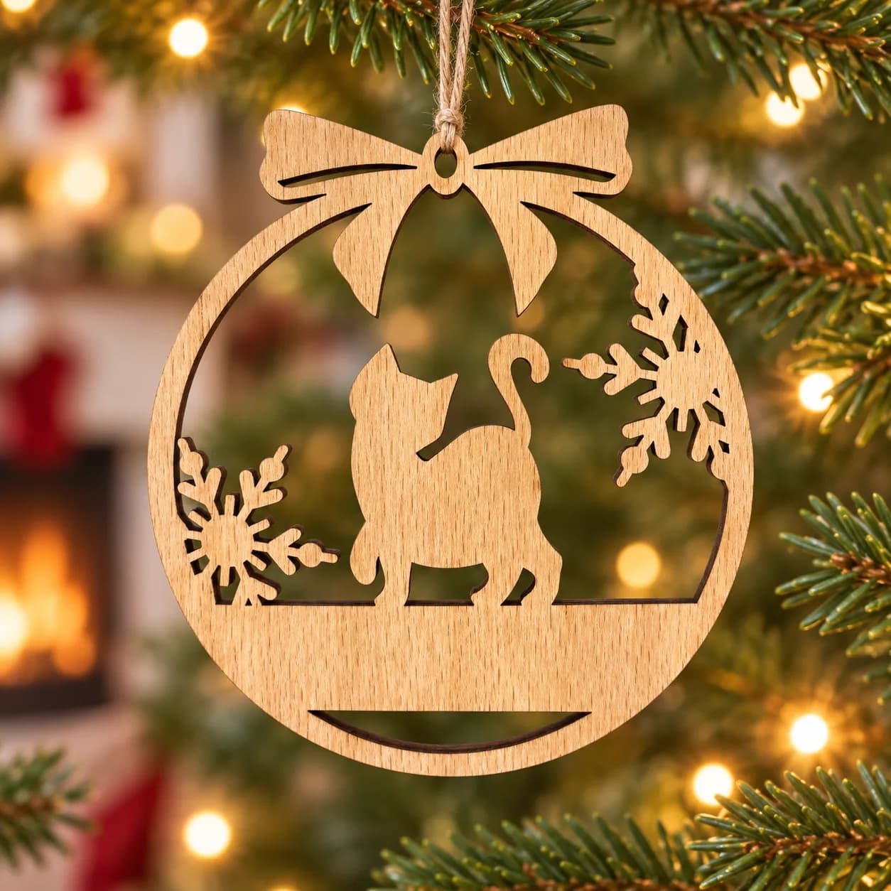 Décoration de Noël en bois Animal 8