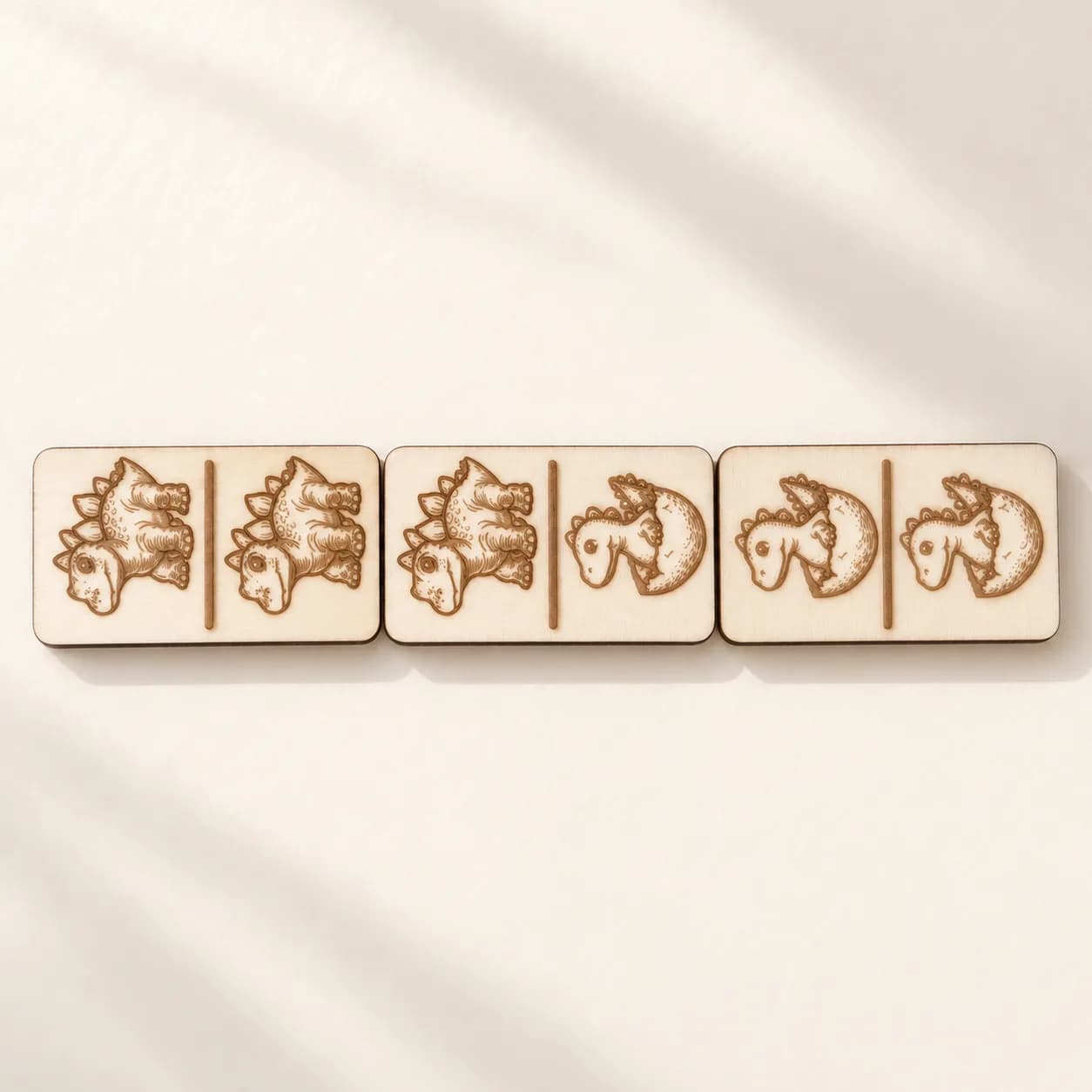 Holz-Domino – Dinosaurier