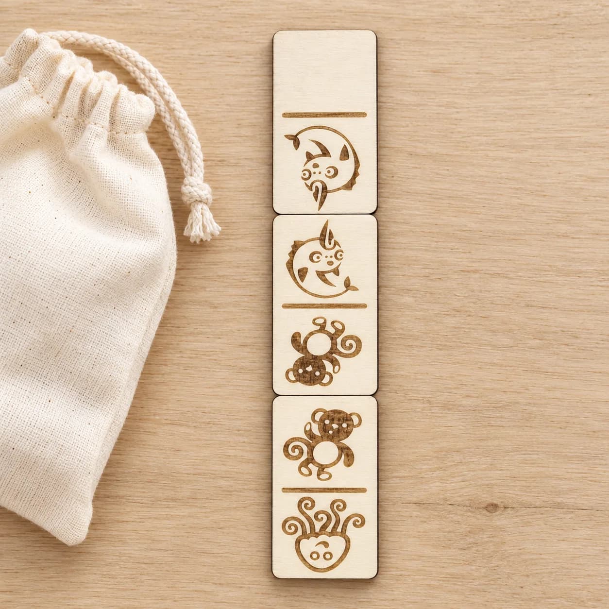 Domino din lemn – Animale