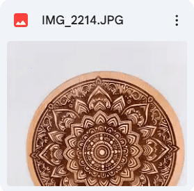 Dřevěný gravírovaný podtácek – Mandala slunce