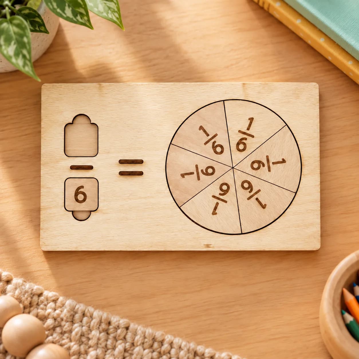 Zlomky – dřevěné puzzle