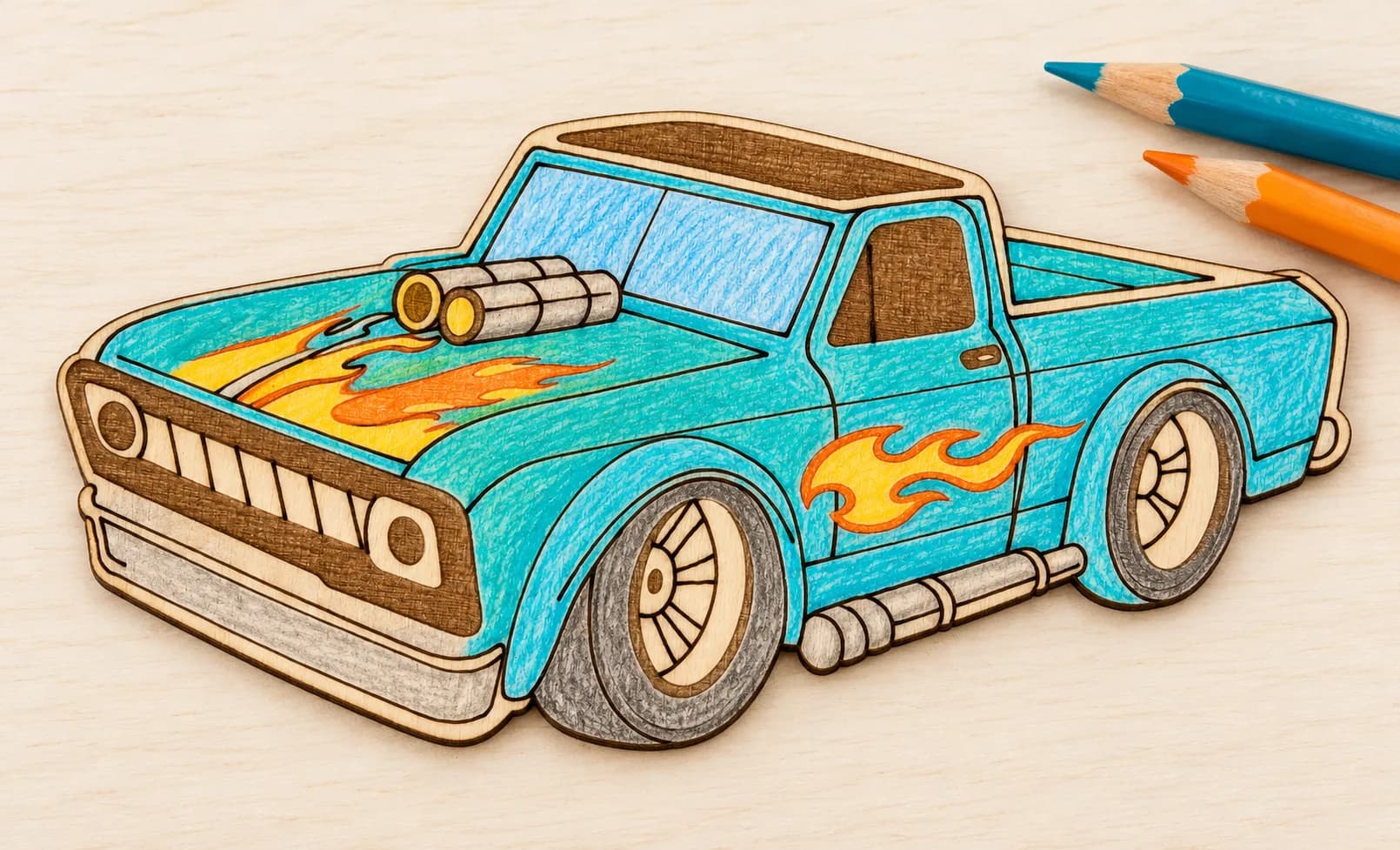 PaintMe – Fa kifestő – Autók – Retro Pickup