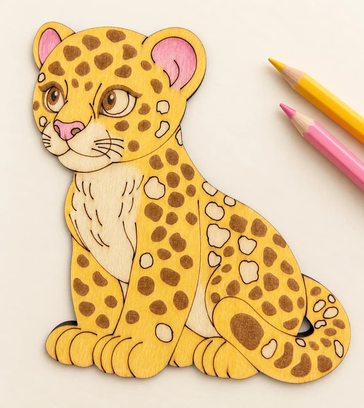 PaintMe – Drevená omaľovánka – Safari – Leopard