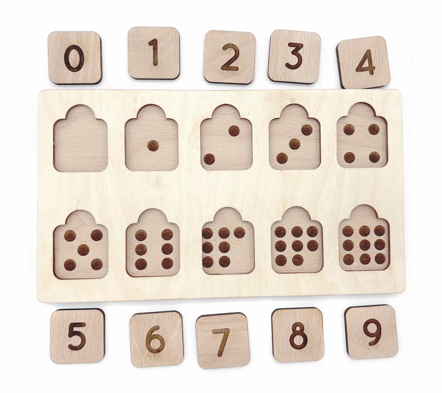 Zahlenpuzzle aus Holz