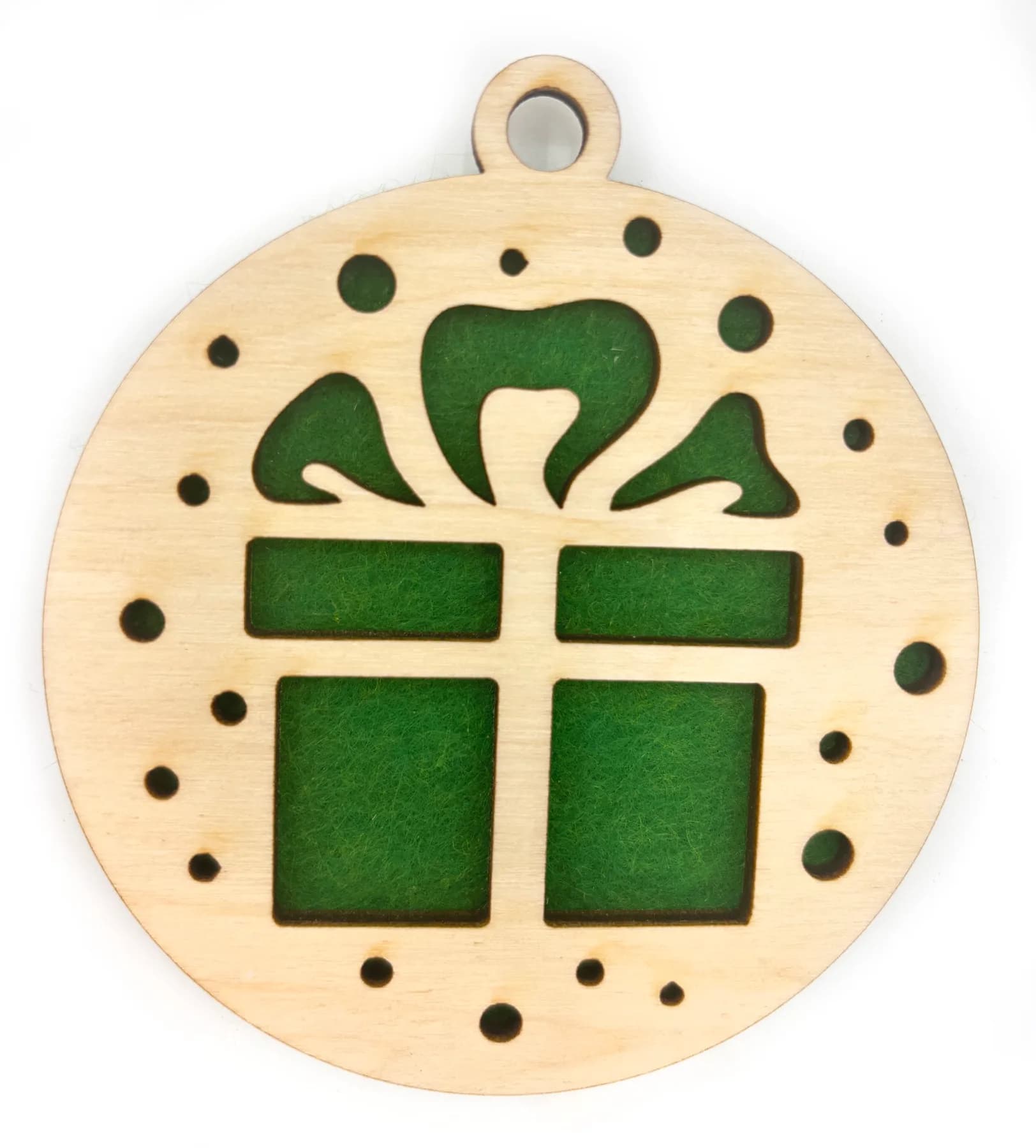 Weihnachtsanhänger aus Holz mit Weihnachtsmotiv 5