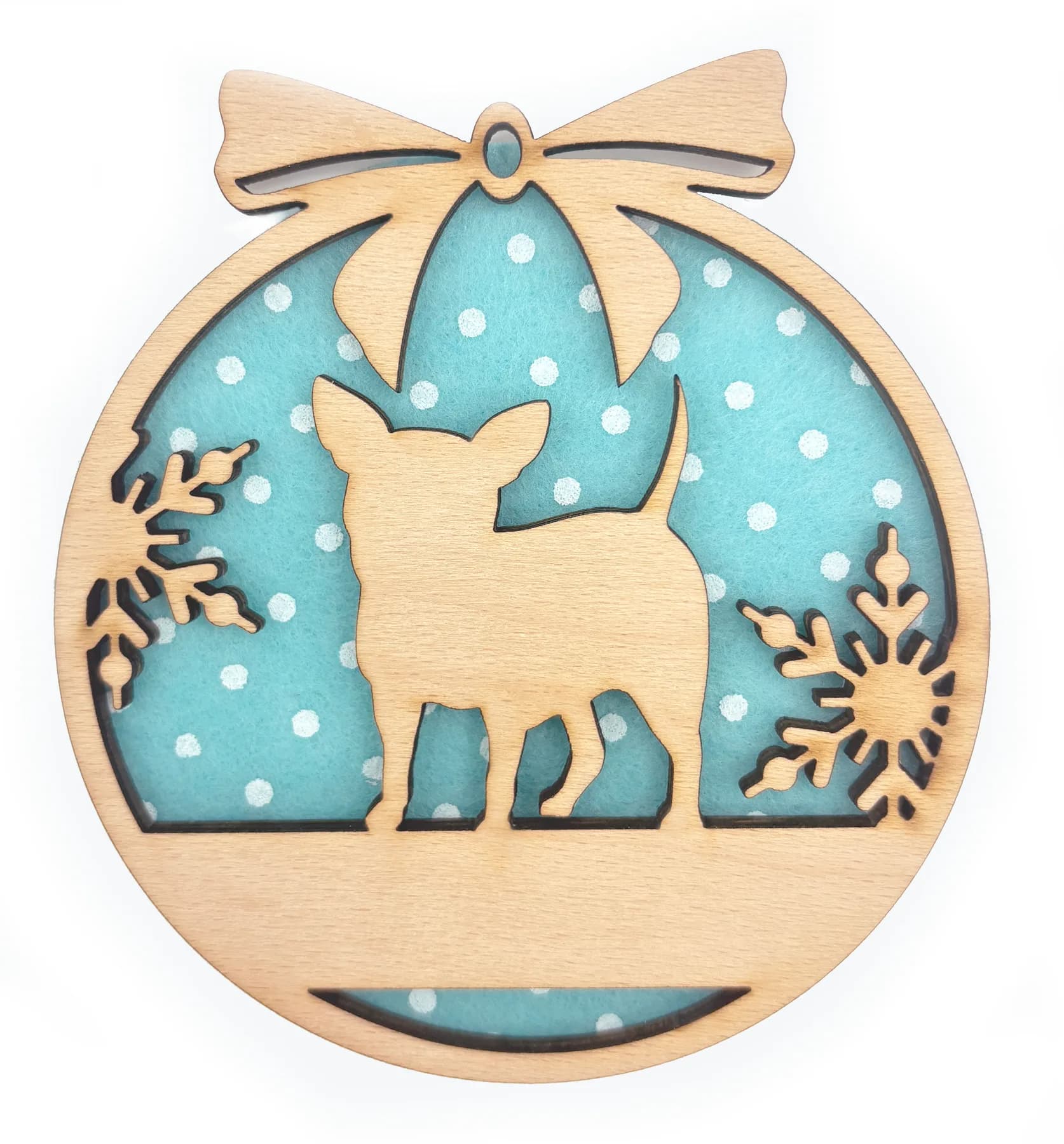 Weihnachtsschmuck aus Holz mit Motiv 29