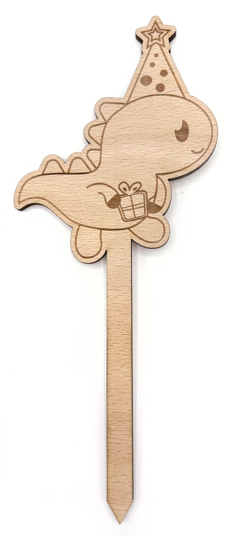 Décor à gâteau en bois – Dino