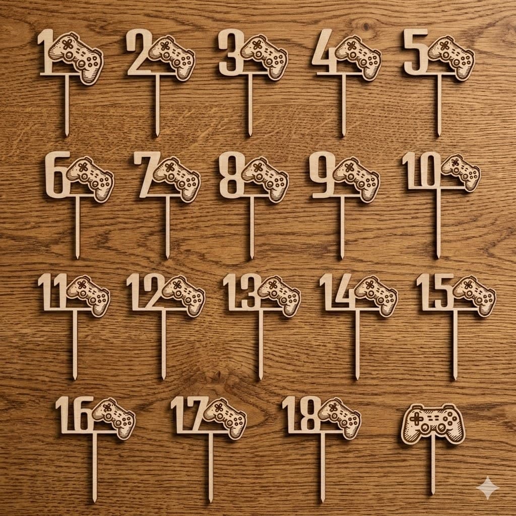 Tortenstecker – Geburtstag – Gamepad (Gamer)