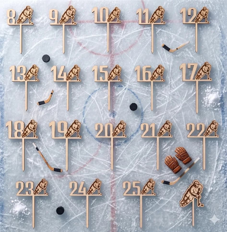 Tortenstecker – Geburtstag – Eishockeyspieler (Eishockey)