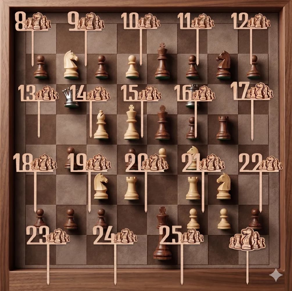 Tortenstecker - Geburtstag - Schach
