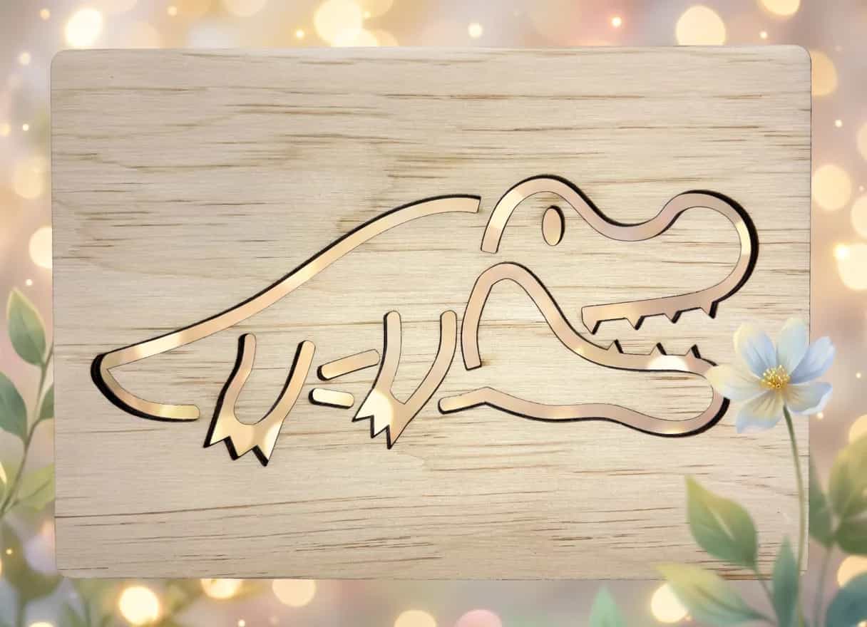 Šablona na kreslení Austrálie – Krokodýl